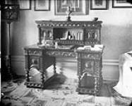 Carved desk at Rideau Hall, Ottawa, Ont. n.d.