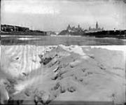 [Ottawa River and Parliament Hill from the Chaudiere District]. [ca. 1880-1895]