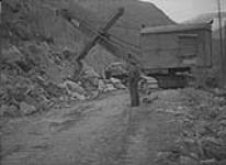 Road repairs near Ymir, B.C. Sept. 1937