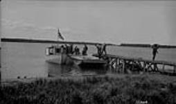 Rabbit River post - Revillon Frères gas boat loading supplies. 1924