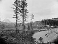(Construction - Crows Nest Pass Line, Nov. 1897-Aug. 1898) Crow's Nest Mt. & the Lake, [B.C.]. Nov. 1897- Aug. 1898