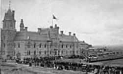 Military Review in front of West Block of Parliament Hill May 24, 1867.