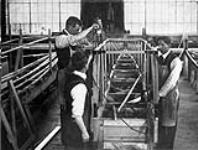Avro fuselage under construction. Canadian Aeroplanes Limited, Toronto, Ont. 1918