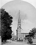 Dorchester Street from Mountain Street. Left hand: American Presbyterian Church. ca. 1870