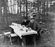 President Chester A. Arthur at picnic during visit to the Thousand Islands. 1882