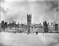 Parliament buildings after the 1916 fire. 1916