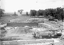 (Relief Projects - No. 37). Foundations for the new mess building at RMC. Aug. 1934