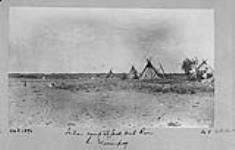 Indian camp at Jackhead River, Lake Winnipeg, Man 1890