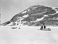 (Hudson Strait Expedition). Komatik on ice near Base 'C' Wakeham Bay, Quebec [Nunavut], November 1927 November 1927.