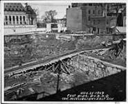 [Excavation for Veterans Affairs Headquarters, corner of Wellington & Lyon Streets, Ottawa, Ont.] Nov. 21, 1949 21 Nov. 1949