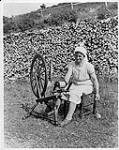 Acadian woman spinning yarn, Cabot Trail, Cap Rouge, Cape Breton Highlands National Park, Nova Scotia n.d.