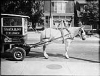 Delivery wagon, Brown's Bread, Gerrard St. East. 1 Aug. 1947