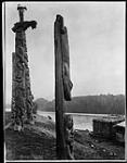 Totem poles at Kitwanga, B.C.