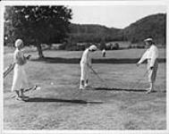 Canada Steamship Lines - Pro instructing Lady on golf course in Tadoussac. 1920 - 1930