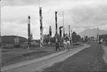 Totem poles, Kitwanga, B.C 1948
