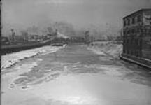 Conditions on Don River looking north from G.T.R. Bridge, Keating St. Toronto, Ont. Feb. 16, 1920
