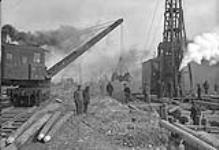British Forgings Ltd. Construction of steel plant. Dam-sheel derrick & pile driver, Toronto, Ont. Mar. 9, 1917