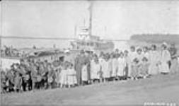 Aboriginal children at the Roman Catholic-run Fort Providence Indian Residential Mission School. 1929