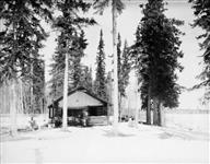 Warden's bunkhouse at Government Hay Camp, looking northwest. 20 April 1933