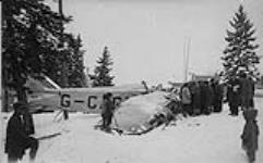 [Wreckage of Fokker 'Universal' aircraft G-CAGD or G-CAGE. The Pas, Man.] [1928]