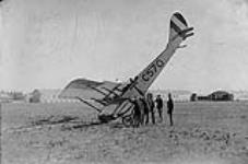 [Damaged Curtiss JN-4A (CAN) aircraft C570 of the R.A.F., Ontario.] [ca. 1918].