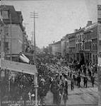 Défilé des Chevaliers du Travail sur la rue King 1865