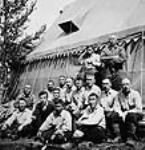 Group of interned Japanese-Canadian men at a road camp Mar. 1942