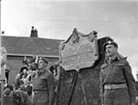 Plaque commemorating The Algonquin Regiment, Wierden, Netherlands, 2 July 1945. July 2, 1945.