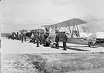 Aircraft of No.111(CAC) Squadron, R.C.A.F., awaiting inspection. 9 June 1939