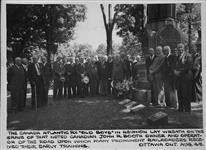 Members of The Canada Atlantic Railway Old Boys after laying a wreath on the grave of John R. Booth: Ottawa, Ont., Aug. 1943 AUG. 1943