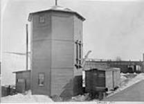 Grand Trunk Railway water tank at the round house. Valley Junction, Alberta, n.d. n.d.