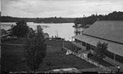 Ballroom & tennis court, Monteith House, Rosseau Lake, Muskoka Lakes. ca. 1908