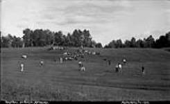 Baseball game at the Royal Muskoka, Rosseau Lake, Muskoka Lakes. ca. 1908