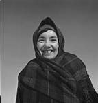Cree Indian woman wearing typical apparel. Jan. 1946