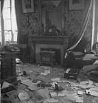 Interior view of the College of Ste-Marie showing German vandalism. 10 July. 1944
