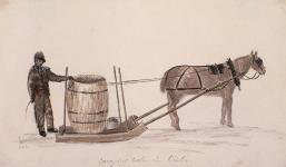 Emporter de l'eau l'hiver ca. 1838-1842