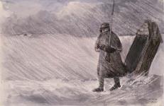 Gardes dans une tempête de neige 1842