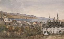 View from Mrs. Chaplin's Dressingroom Window, Quebec. 1839