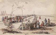Festin indien de chien. Terre de Rupert, 1857 24 avril 1862