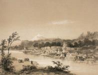 Le village américain, (la ville d'Oregon) ca. 1848