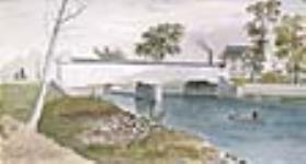 Pont traversant la rivière Otonabee, Peterborough ca 1855