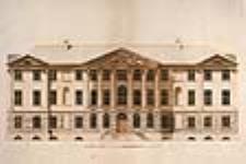 Dessin de façade de l'édifice de gouvernement provincial de Halifax juillet 1819