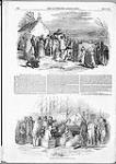 (en haut) Des émigrants irlandais quittant leur pays reçoivent la bénédiction du prêtre (en bas) Arrivée d'émigrants irlandais à Cork - La scène du quai 10 Mai, 1851.