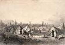 Vue de Montréal à partir d'un campement indien [ca 1850].