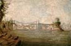 Les chutes Chaudière et le pont, Bytown 1845