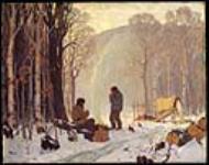 Dans la forêt tôt un matin d'hiver, Baie Saint-Paul 1900-1942