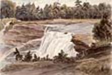 Les chutes Rideau vues d'en haut, août 1827 août 1827