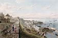 La basse-ville de Québec et le château Saint-Louis, vus du parapet de la Haute-Ville 1833