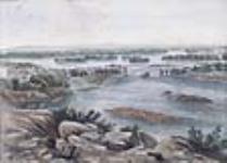 Vue d'une partie d'Ottawa et de la rivière, à partir de la caserne de la Colline ca 1860.