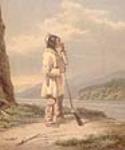 Appel de l'orignal / Indien huron [Ancien titre : chasseur indien appelant l'orignal] 1861-1874
